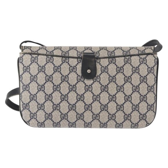 GUCCI GG Supreme Shoulder Bag PVC Navy Gold 004 106 0024 Auth 152571 - Picture 3 of 16